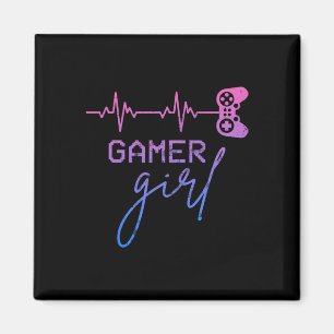 Girl Niedlich Heartbeat Gamer for Girl Video Game Magnet