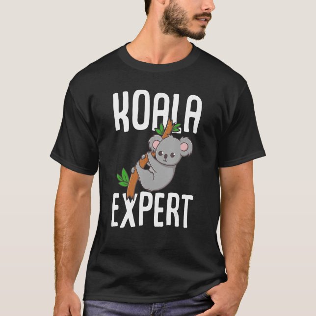 Girl Niedlich Koala Bear Experte T-Shirt (Vorderseite)