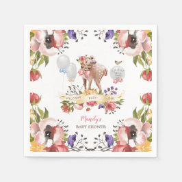 Girl Oh Deer Baby Dusche Serviette