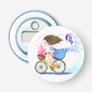 Girl On A Bike Bottle Opener Gift Love Flaschenöffner