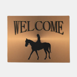 Girl on Horse Welcome Fußmatte