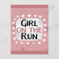 Girl on Run Postcard
