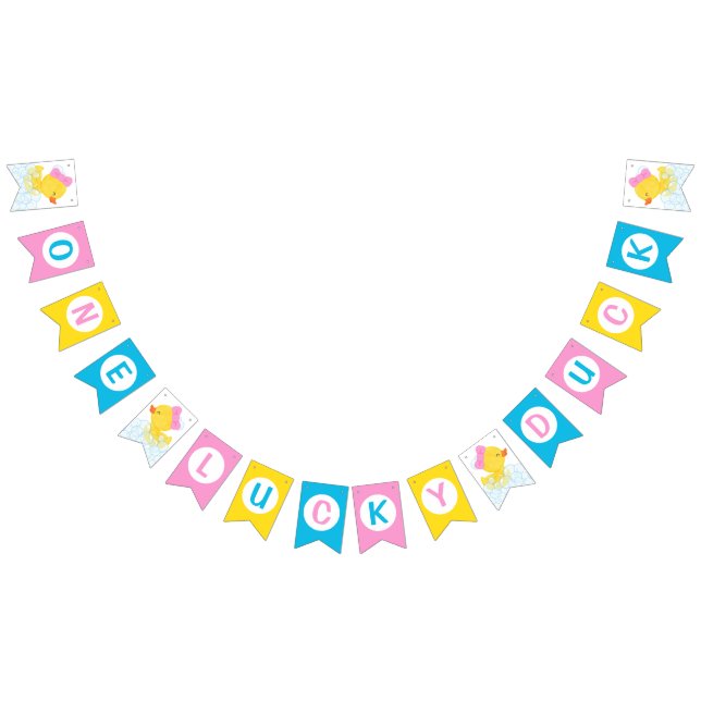 Girl One Lucky Duck Hangbanner Wimpelkette (Alle)