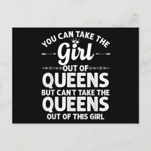 Girl Out QUEENS NY NEW YORK Gift Funny Zuhause Roo Postkarte
