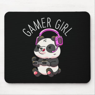 Girl Panda Gaming Pandas Video Game Women Girls Gi Mousepad