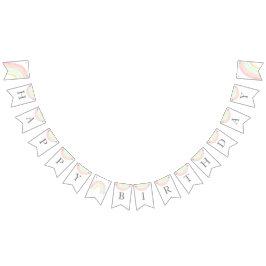 Girl Pastel Rainbow Birthday Party Banner