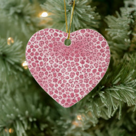 Girl Pink Blush Glitzer Leopard Print Keramik Ornament