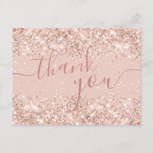 Girl Pink Brautparty Vielen Dank Postcard Postkarte