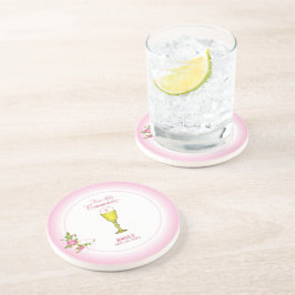 Girl Pink Erste heilige Kommunion, Chalice, Gastge Getränkeuntersetzer