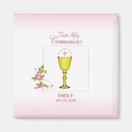 Girl Pink Erste heilige Kommunion, Chalice, Gastge Magnet