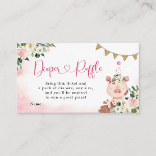 Girl Pink Farm Babydusche Windelwindeln Umschließu Begleitkarte