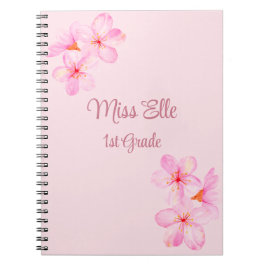 Girl Pink Floral Custom Notizblock