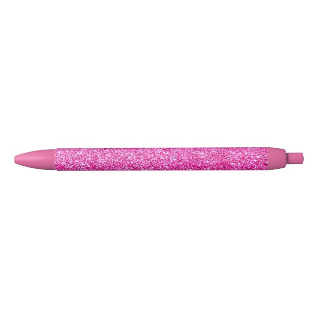 Girl Pink Glitzer Moderne schöne Vorlage Kugelschreiber (Vorderseite)