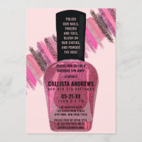 Girl Pink Glitzer Nail Polnischer Wellness-Center