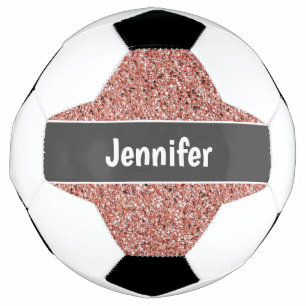 Girl Pink Glitzer Personalisiert Kinder Fußball