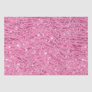 Girl Pink Glitzer Zebra Print Seidenpapier