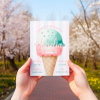 Girl Pink Ice Cream Geburtstag