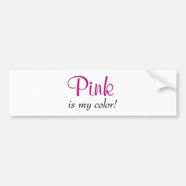 Girl Pink ist mein Farbangebot Autoaufkleber (Vorne)
