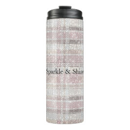 Girl Pink Kariert Stripes Sparkor Thermosbecher