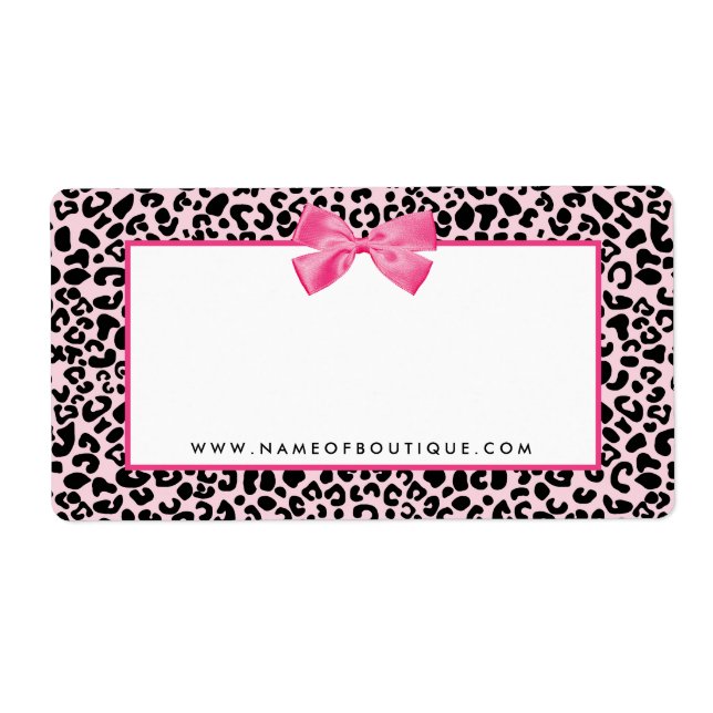 Girl Pink Leopard Print Niedlich Bow Beauty Boutiq (Vorne)