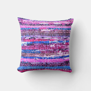 Girl Pink Lila Boho Yarn Foto Kissen