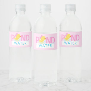 Girl Pink Pond Wasser Aquarellfarbe Gummi Dusche