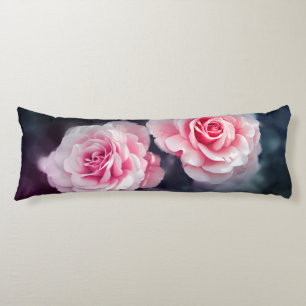 Girl Pink Roses Foto Seitenschläferkissen