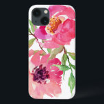 Girl Pink Watercolor Floral Pattern Case-Mate iPhone Hülle<br><div class="desc">Dieses hübsche und feminine,  rosafarbene Blumenmuster zeichnet sich durch eine tiefe,  rosa Blume mit fließenden Zweigen aus,  die eine Touch Grün verleihen. Es verleiht Ihrem Smartphone einen trendigen und modischen Look.</div>