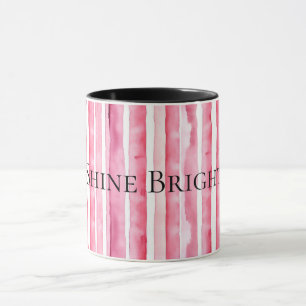 Girl Pink White Stripes Tasse