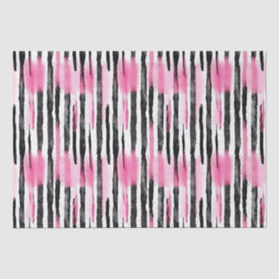 Girl Pink White Zebra Streifen Seidenpapier