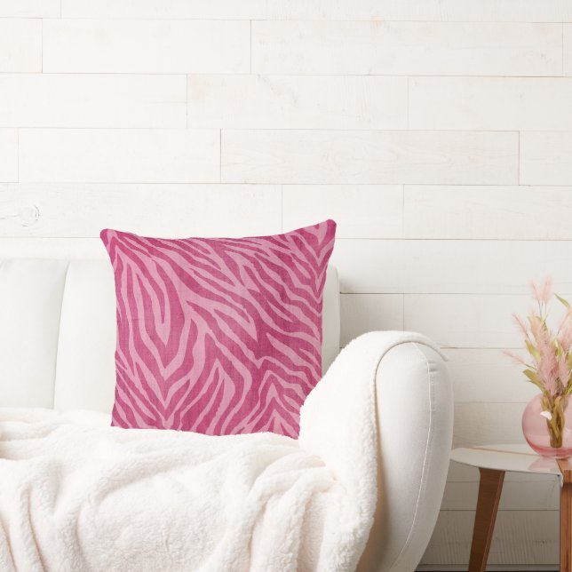 Girl Pink Zebra Animal Print Kissen (Liege)