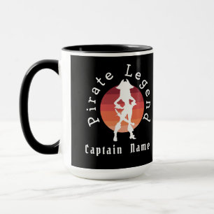 Girl Pirate Party Schwarze Tasse