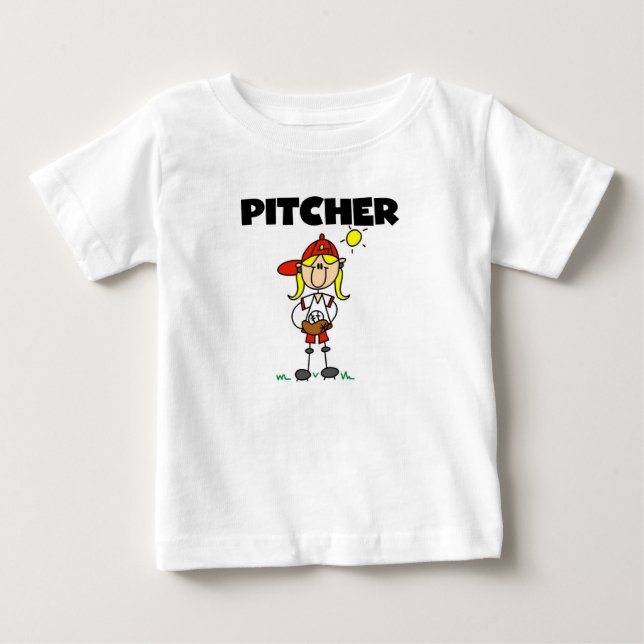 Girl Pitcher Baby T-shirt (Vorderseite)