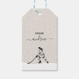 Girl Playing Ice Hockey Team Spieler Mädchenname Geschenkanhänger