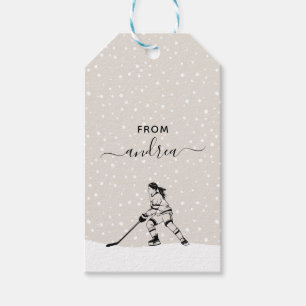 Girl Playing Ice Hockey Team Spieler Mädchenname Geschenkanhänger