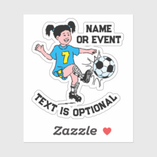 Girl Playing Soccer Aufkleber