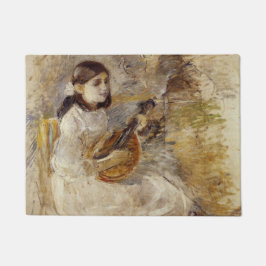 Girl Playing the Mandolin (von Berthe Morisot) Fußmatte