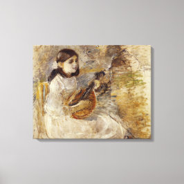 Girl Playing the Mandolin (von Berthe Morisot) Leinwanddruck