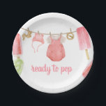 Girl Popsicle Baby Shower Pappteller<br><div class="desc">Make your Popsicle baby shower extra special with these delightful round paper plates! Sturdy yet stylish,  these plates are perfect for serving delicious bites while complementing your theme in the most adorable way. BS1078</div>