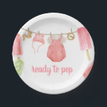 Girl Popsicle Baby Shower Pappteller<br><div class="desc">Make your Popsicle baby shower extra special with these delightful round paper plates! Sturdy yet stylish,  these plates are perfect for serving delicious bites while complementing your theme in the most adorable way. BS1078</div>