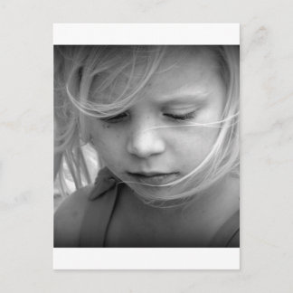 Girl Portrait Schwarz-Weiß-Gesicht Postkarte