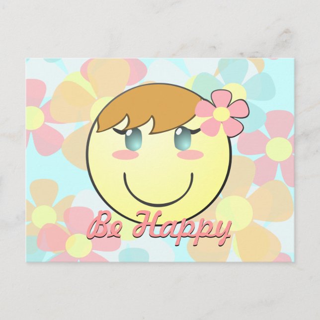 Girl Postcard Postkarte (Vorderseite)