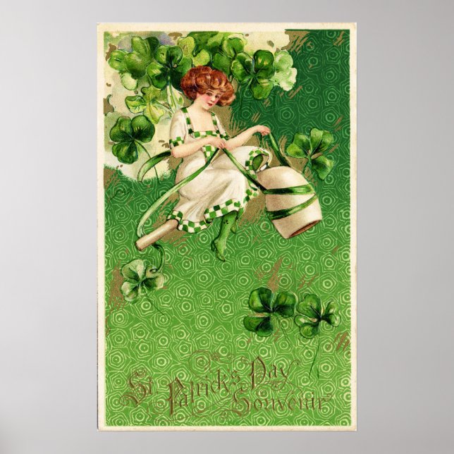 Girl Poster vom St. Patty's Day (Vorne)