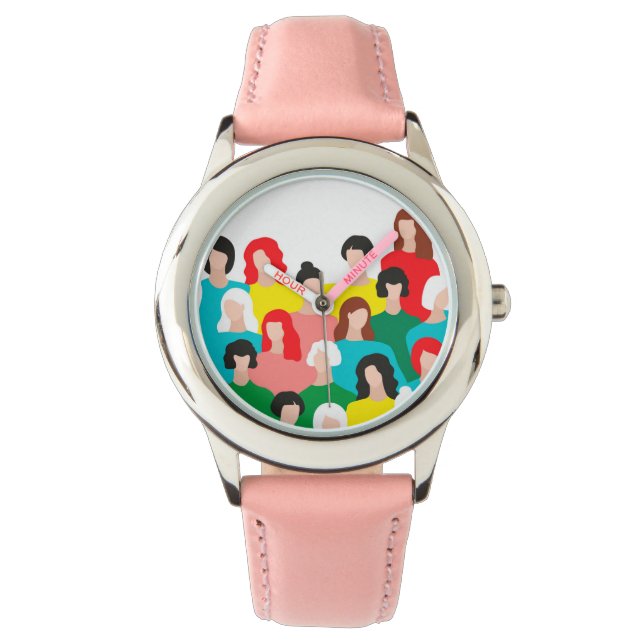 Girl-Power Armbanduhr (Vorderseite)