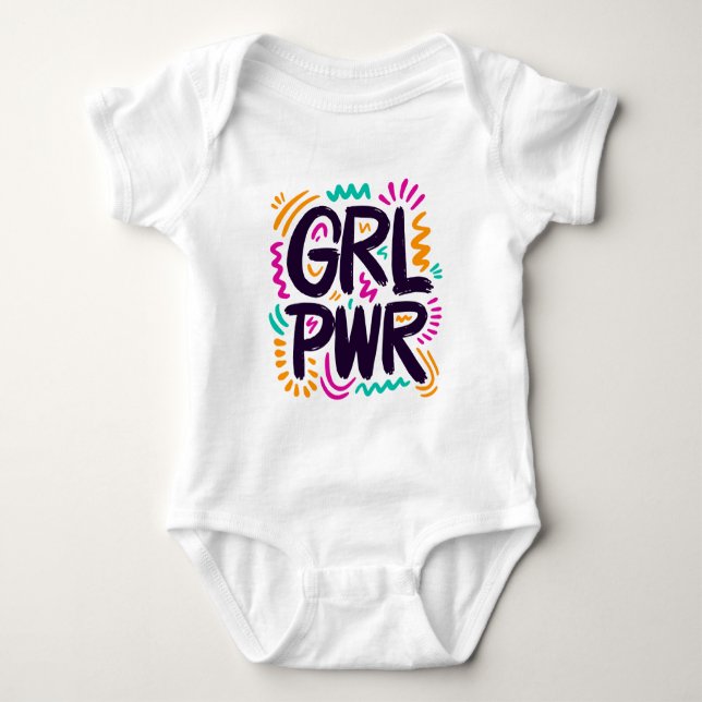 Girl-Power Baby Strampler (Vorderseite)