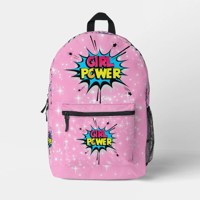 Girl-Power Bedruckter Rucksack (Vorderseite)