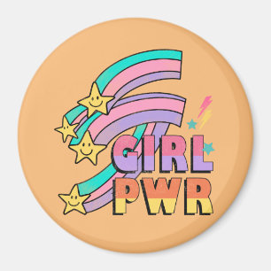 Girl Power Bleibe komische 90er Jahre Magnet