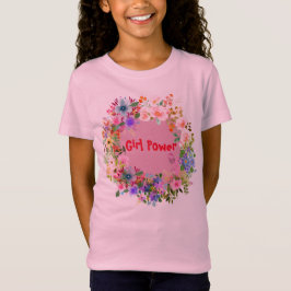Girl-Power-Blumendesign T-Shirt