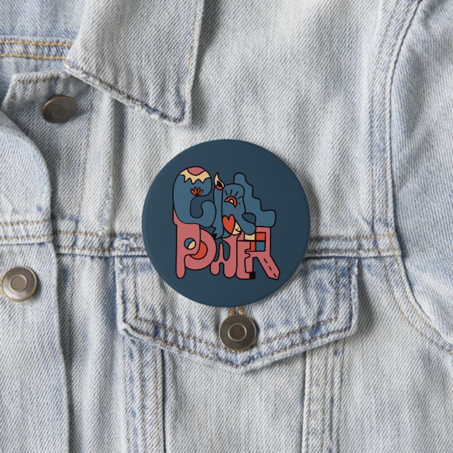 Girl Power Dark Version Button (Beispiel)