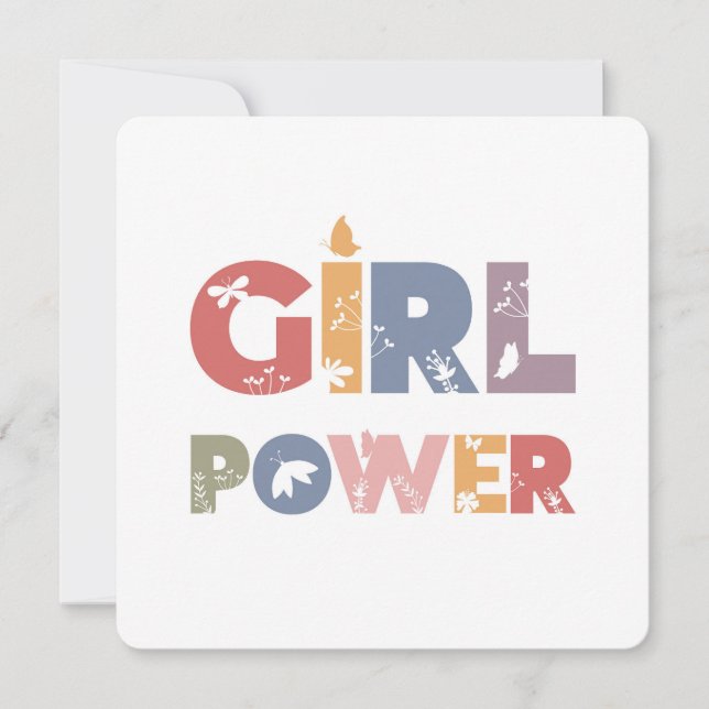 Girl-Power Feiertagskarte (Vorderseite)